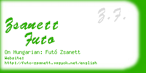 zsanett futo business card