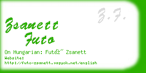 zsanett futo business card